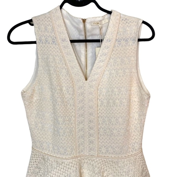 Maje Paris Guipure Crochet Lace Dress - Reinette Fit-and-Flare Dress - Picture 8 of 16